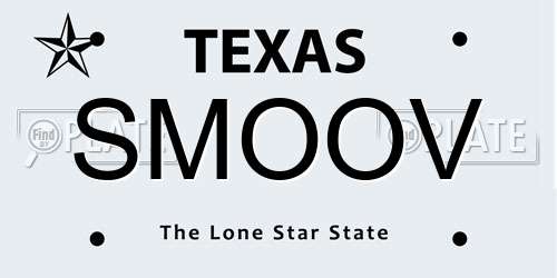 SMOOV Texas License Plate