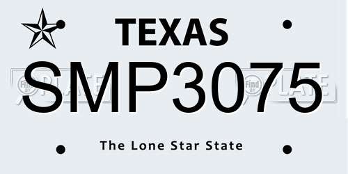 SMP3075 Texas License Plate