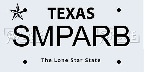 SMPARB Texas License Plate