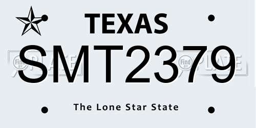 SMT2379 Texas License Plate