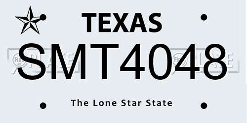 SMT4048 Texas License Plate