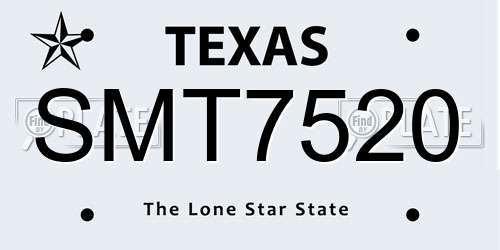 SMT7520 Texas License Plate