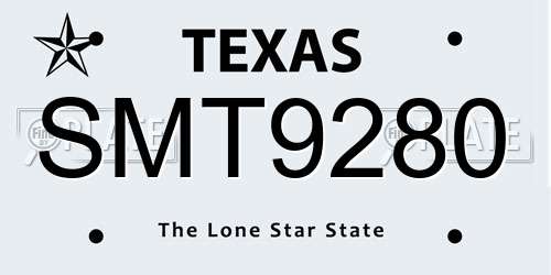 SMT9280 Texas License Plate