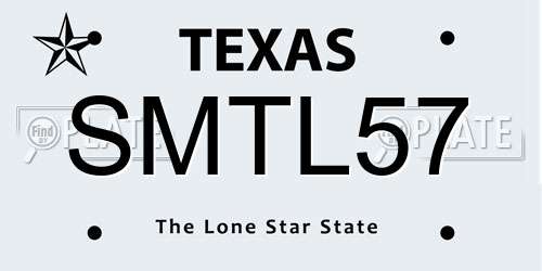 SMTL57 Texas License Plate