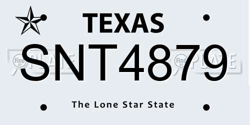 SNT4879 Texas License Plate