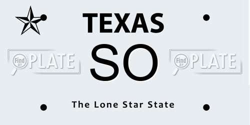 SO Texas License Plate