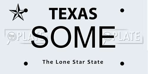 SOME Texas License Plate