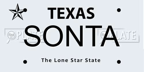 SONTA Texas License Plate