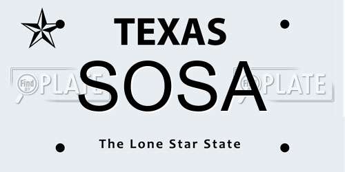 SOSA Texas License Plate