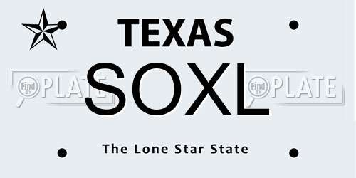 SOXL Texas License Plate