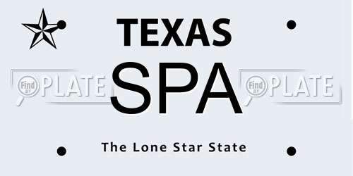 SPA Texas License Plate