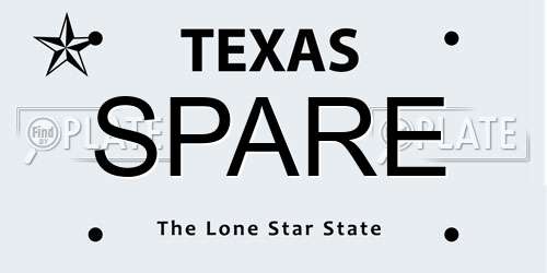 SPARE Texas License Plate