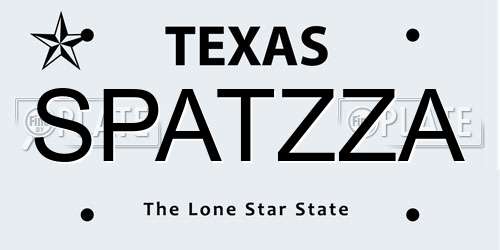 SPATZZA Texas License Plate