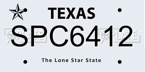 SPC6412 Texas License Plate