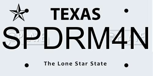 SPDRM4N Texas License Plate