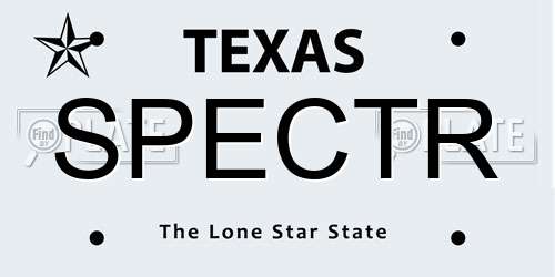 SPECTR Texas License Plate