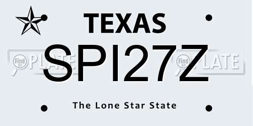 SPI27Z Texas License Plate