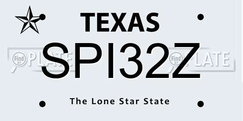 SPI32Z Texas License Plate