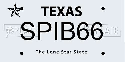SPIB66 Texas License Plate