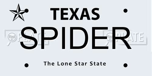 SPIDER Texas License Plate