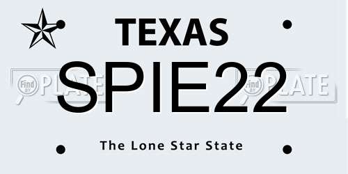 SPIE22 Texas License Plate
