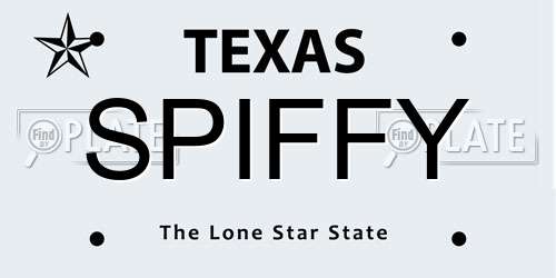 SPIFFY Texas License Plate
