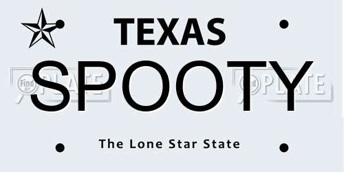 SPOOTY Texas License Plate