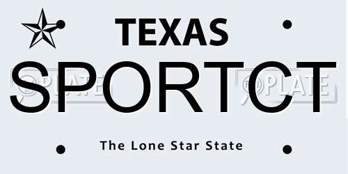 SPORTCT Texas License Plate