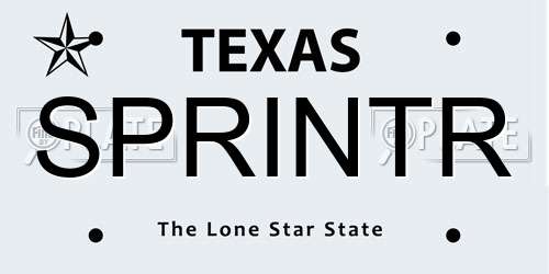 SPRINTR Texas License Plate