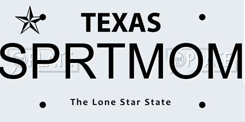 SPRTMOM Texas License Plate