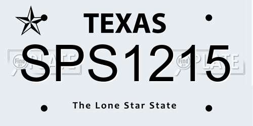 SPS1215 Texas License Plate