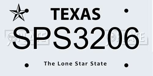 SPS3206 Texas License Plate