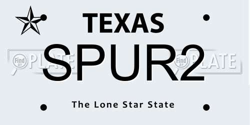 SPUR2 Texas License Plate