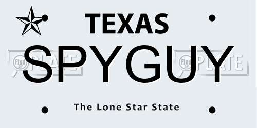 SPYGUY Texas License Plate