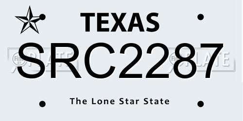 SRC2287 Texas License Plate