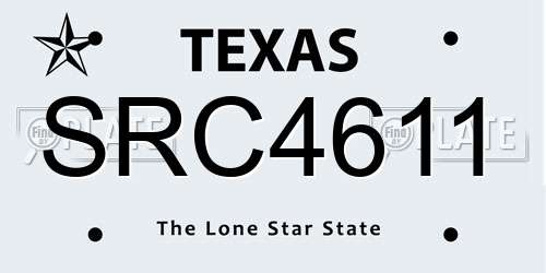 SRC4611 Texas License Plate