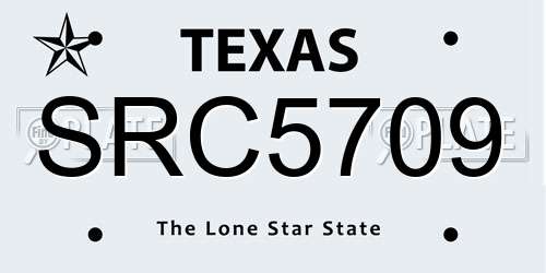 SRC5709 Texas License Plate