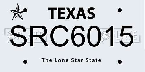 SRC6015 Texas License Plate