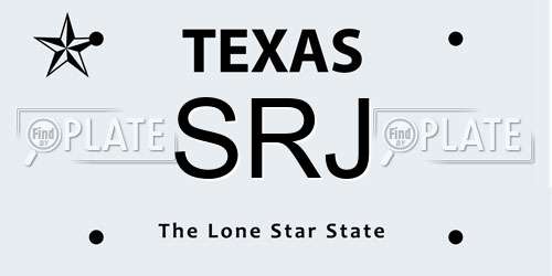 SRJ Texas License Plate