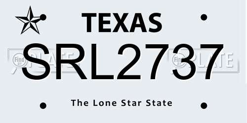SRL2737 Texas License Plate