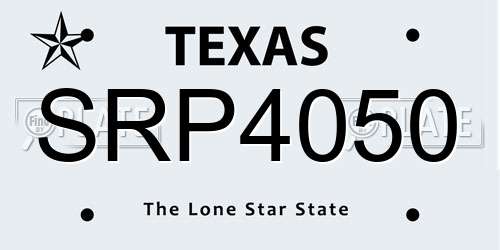 SRP4050 Texas License Plate