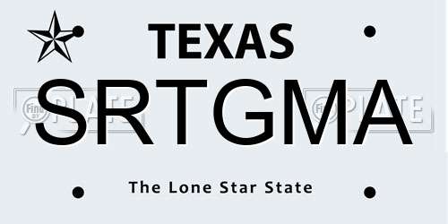 SRTGMA Texas License Plate