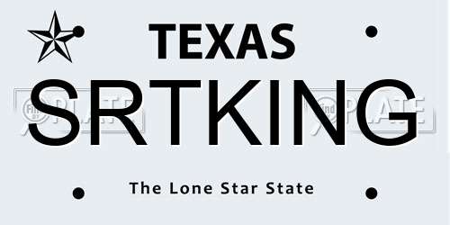SRTKING Texas License Plate