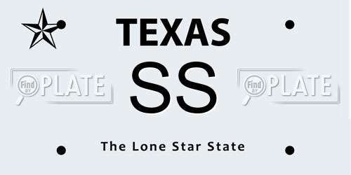 SS Texas License Plate