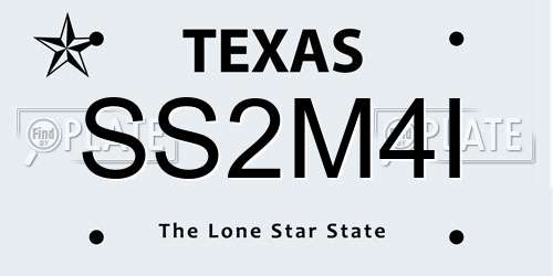 SS2M4I Texas License Plate