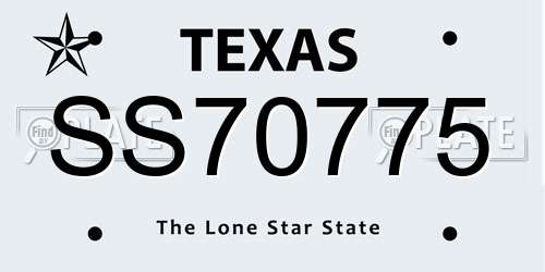 SS70775 Texas License Plate