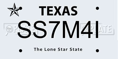 SS7M4I Texas License Plate