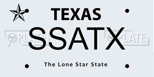 SSATX Texas License Plate