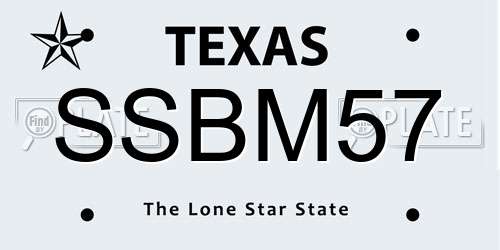 SSBM57 Texas License Plate