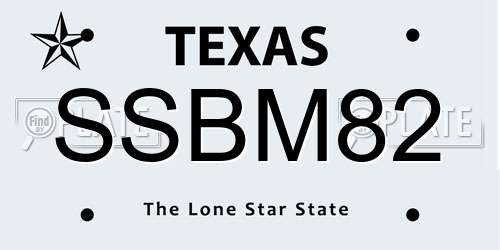 SSBM82 Texas License Plate